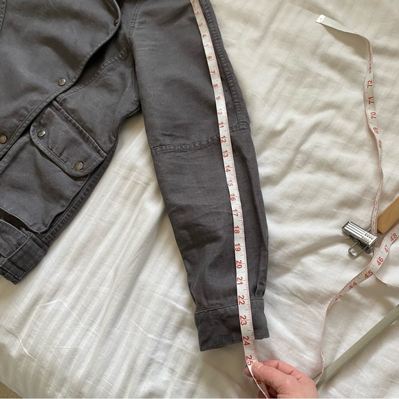 Aritzia Wilfred GREY Rayder Linen Moto Jacket Size Small - Picture 13 of 13